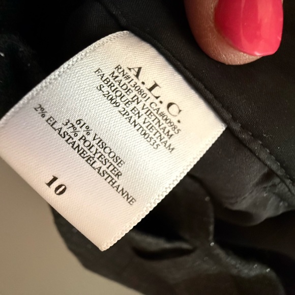 A.L.C. Paperbag Waist Pinstripe Trousers Size 10 in excellent like-new condition - Picture 6 of 6